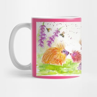 Colorful Porcupines among flowers Mug